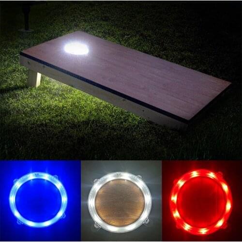 2PCS Cornhole Ring Lights and Cornhole Edge Lights LED Cornhole Lights 10000h fit for Standard Cornhole Boards and Cornhole Bags