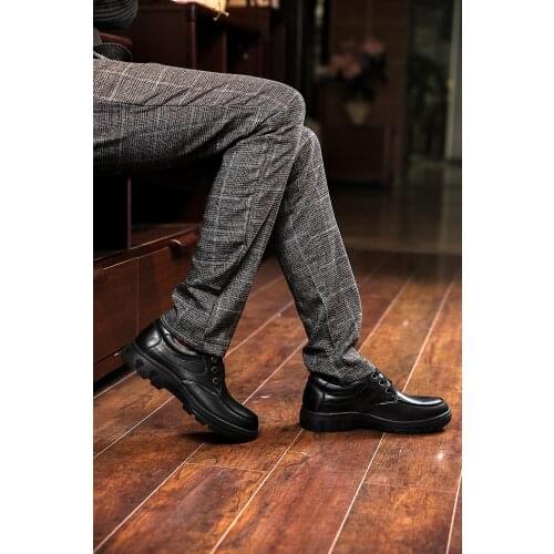 Men large size shoes shose leather non slip waterproof top quality mens soft man autumn 2019Lace-up outdoor casual mens shoes