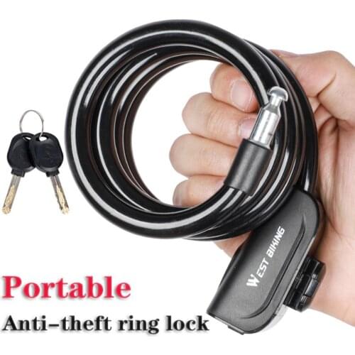 Bicycle PVC Lock MTB Road Bike Safety Anti-theft Chain Lock Outdoor Cycling Security Durable Bike Accessories