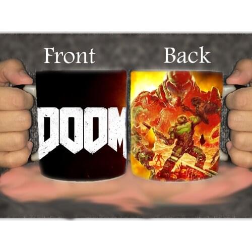 Doom Magic Coffee Mug 350ml Ceramic Color Changing Mugs Cup Ceramic Tea Milk Cup Gift