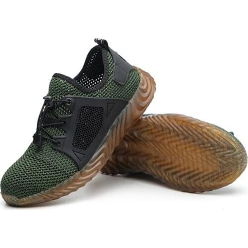 Safety Shoes Breathable Mesh Steel Toe Cap Labor Shoes Summer Lightweight Work Anti-smashing Stab-resistant Protective Footwear