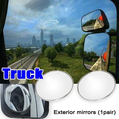 2Pcs 95mm Truck Coach tourist bus car accessories Blind Spot Mirror Wide Angle Convex Rear View Mirror Parking Rearview Mirror
