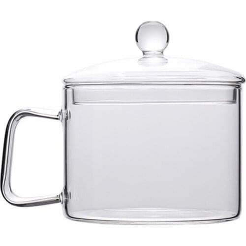 Open Flame Heat-resistant Household Glass Transparent Instant Noodles Bowl Binaural Soup Pots Healthy Porridge Stew Pots