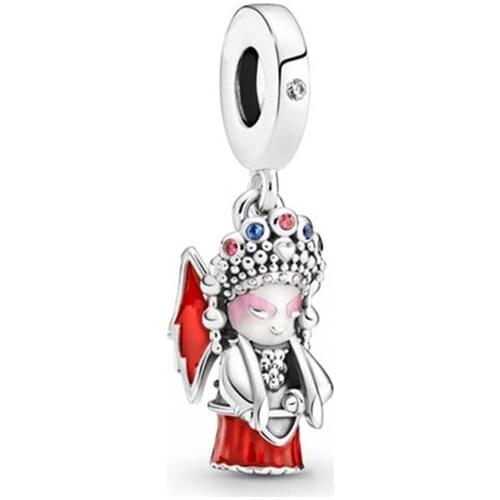 100% 925 Sterling Silver Jewelry Woman Dangle Charms Fit Beads Bracelets Pendant Necklaces DIY For Women