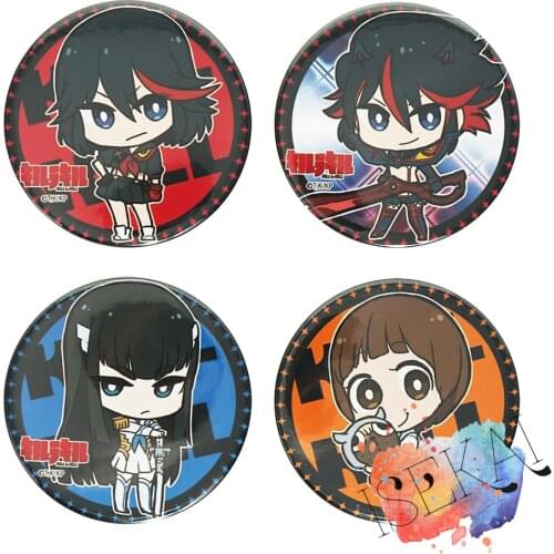 KILL la KILL Anime Badge Matoi Ryuuko Kiryuuin Satsuki Mankanshoku Mako Metal Badge Brooch Pins