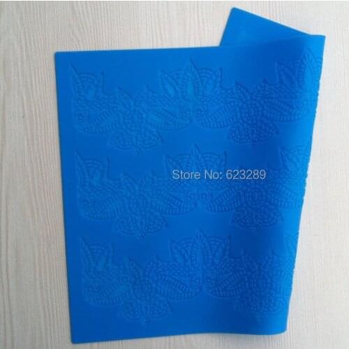 1Pcs (CT-011) 2014 Hot-selling Lace Soft 100% Platinum Silicone Cake Fondant Embossing Gum Paste Decorating Mold Tools