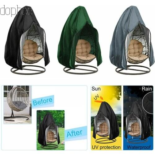 Dophee 1pc 3 color Hanging Egg Chair Cover Waterproof Patio Swing Dustproof Chair Cover For Outdoors Garden Protective