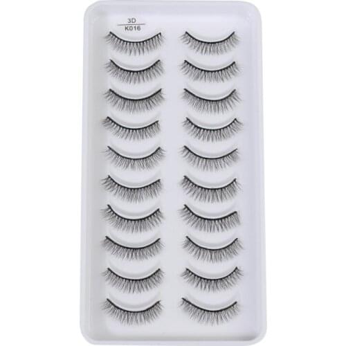 10 Pairs 3D Mink Lashes Natural False Eyelashes Volume False Lashes Dramatic Wispy Makeup Eyelash Extension Silk Eyelashes