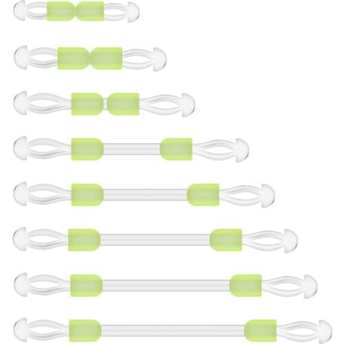 10Pcs Silicone Double Hook Fish Hook Fixed Distance Splitter Fish Line Separator Double Head Anti-wrap Beans