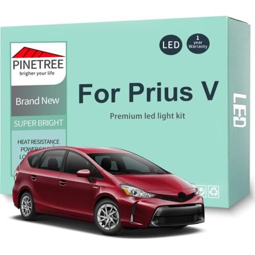 10PCS Car Led Interior Light Kit For Toyota Prius V 2012-2015 2016 2017 2018 2019 Dome Map Light Canbus No Error