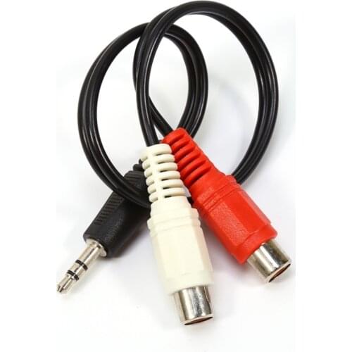 3.5mm Male Jack to 2 RCA Female Plug Adapter Cable Mini Stereo Audio Cable Headphone Y Cable
