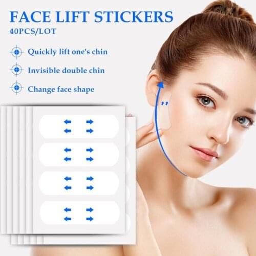 40 Stickers V Face Stickers Facelifting Artifact Invisible Stickers Girl Beauty Tighten The Skin And Solve The Bun Face
