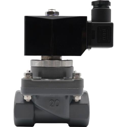 UPVC/CPVC Anti-corrosive Normally Closed Solenoid Valve,DN15-50 Corrosion Protect Energy Saving Electric Solenoid Valve,0.1~6bar