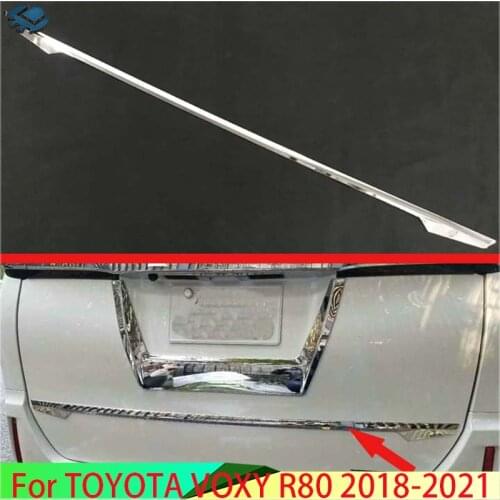 For TOYOTA VOXY/NOAH R80 2018 2019 ABS Chrome Tail Gate Door Cover Trim Rear Trunk Molding Bezel Styling Sticker Garnish