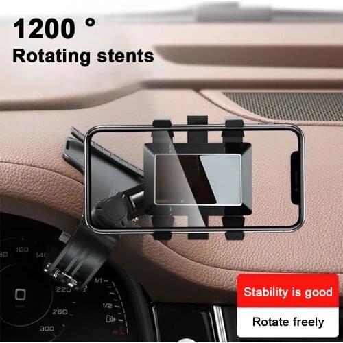 FLOVEME 360° Car Phone Holder Clip Car Dashboard Mount Cell Phone Holder GPS Bracket Stand Suitable For Most Mobile Phones