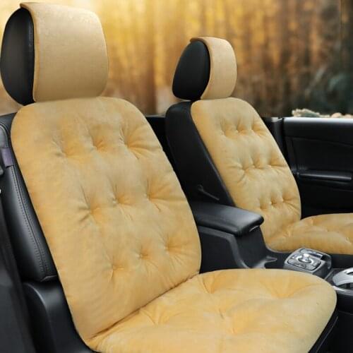 Keep Warm Car Seat Cushion In Winter Slip-resistant Not Moves Artificial Fur Car Seat Covers For Kia Rio Comfortable E1 X25