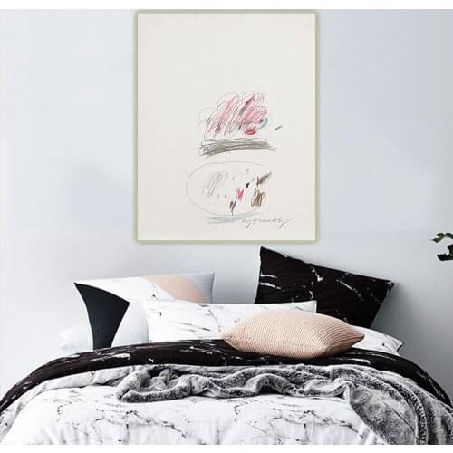 Cy Twombly《Untitled, 1965》Canvas Abstract Art Oil Painting Artwork Aesthetic Picture Poster Wall Hanging Decor Home Decoration
