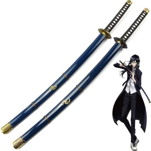 K Yatogami Kuroh Wooden Sword Cosplay Prop Samurai Sword Performance Props Weapon for Anime Show and Costume Party