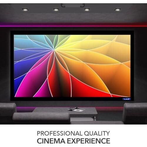 F1HFGG Homecinema Most Economical Fixed Frame Projector Projection Screen 16:9 HDTV with High Gain 3D Silver grey material