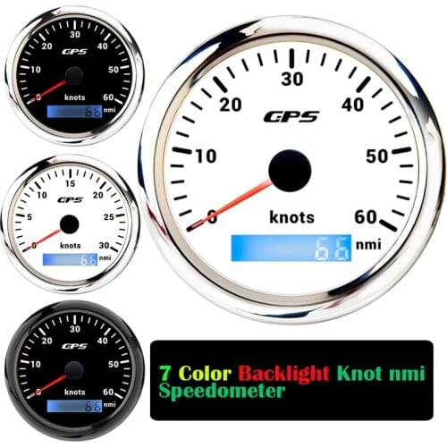 85mm GPS Speedometer 30 60 Knots nmi GPS Antenna Sensor 7 Colors Backlight For Marine Boat Car ATV Truck Motorcycle Accessories