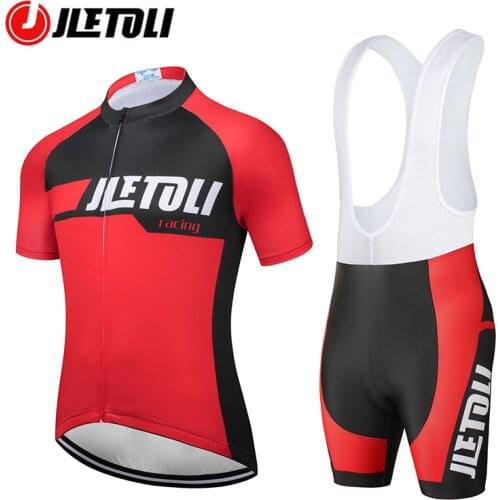 JLETOLI Pro Cycling Jersey Set Summer Cycling Wear Mountain Bike Clothes Bicycle Clothing Men Cycling Suit Jersey Ciclismo
