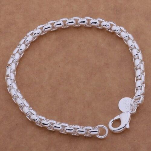 Beautiful fashionSilver plated charm Bracelet Gorgeous jewelry Small twisted rope bracelet /azbajqia clnalcua AH094