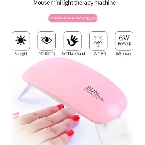 Manicure Light USB LED Timing Nail Polish Drying Lamp 6W Portable Mouse Shape Nail Art Dryer Lamp
