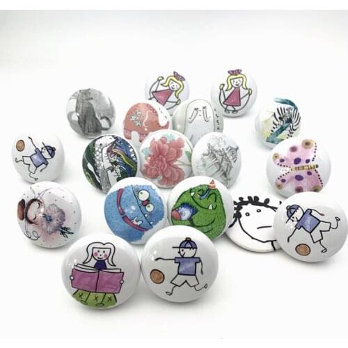 LCH Instagram Style White Ceramic Dancing girl Elephant ceramic knob Cabinet Handle Door Pull used for kids Children Room