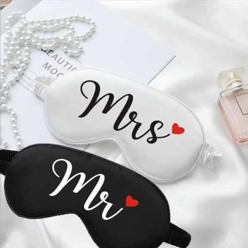 2pcs Bride and Groom Personalised Sleep Masks Custom Eye Mask Bridal Party Gift Couple Eye Masks Mr and Mrs Wedding Eye Mask