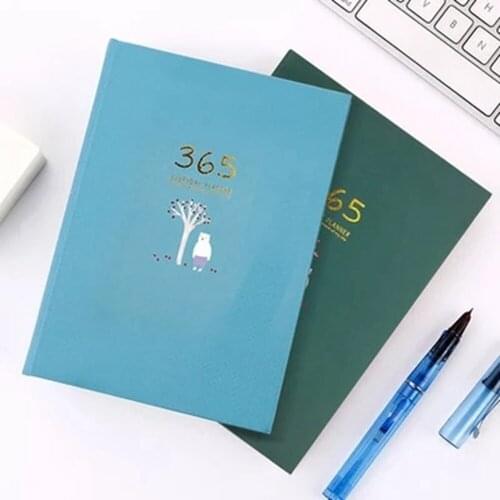 Cute Stationery Notebook 365 Planner Weekly Monthly Daily Diary Planner Notebooks Journals Business Office School Supplies Book