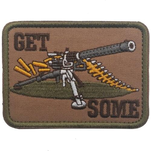 GET SOME HOOK BACKING TACTICAL Military Airsoft PATCH Badge Stripe For Backpack Jacket