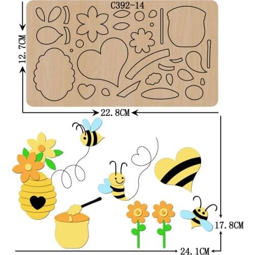 New bee, Wooden die Scrapbooking C-392-14 Cutting Dies