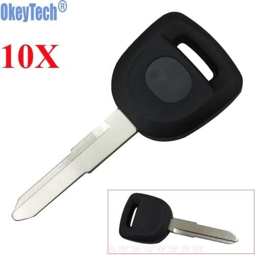 OkeyTech 10PCS/LOT Blank Transponder Key Case Shell with Carbon & TPX Chip Position for MAZDA Tranponder Key Car Accessaries