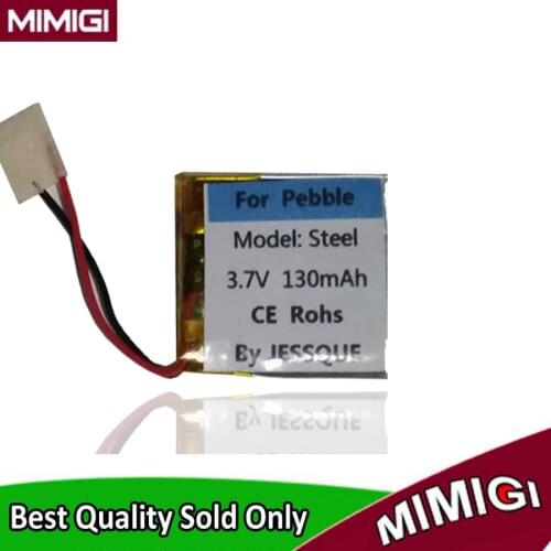 Original Replace Full new Battery For Pebble Classic & Steel Smart Watch 130mAh Polymer Rechargeable Accumulator AKKU