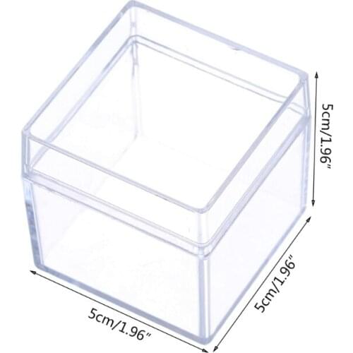 12pcs Clear Acrylic Square Cube Candy Box Treat Gift Boxes Containers for Wedding Party Baby Shower Favors