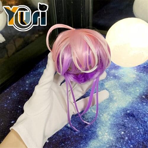 RAP Division Rap Battle Ramuda Doll Use Pinkish Purple Short Wig Cosplay Men 1/3 1/4 1/6 BJD Doll Handmade Wig Hair C