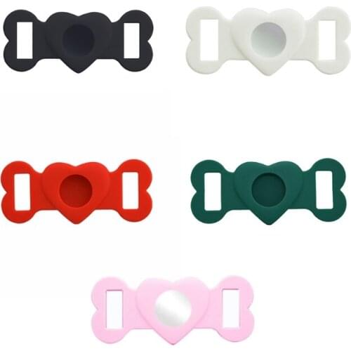 B85B Silicone Case Compatible with Airtag Pet Collar, Protective Cover Skin for Dog Strap Band, Slide On Sleeve Protector