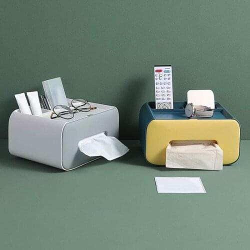 Nordic Tissue Box Living Room Remote Control Storage Bin Table Tissue Box Multifunctional Paper Pumping Box