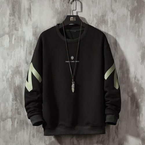 Spring autumn long-sleeved round neck mens sweatershirt casual home travel jacket letter printed pullover hoodie sweatshirt