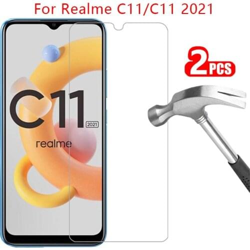 Protective tempered glass for realme c11 2021 screen protector on realmi realmy reame c 11 11c realmec11 realmic11 safety film