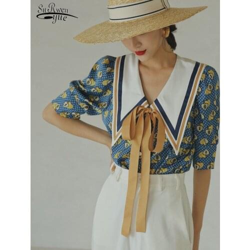 Peter Pan Collar Long Sleeve Chiffon Blouses Woman Plus Size Ladies Tops 2021 Pink Tops Office Lady Female Blusa Mujer Moda 6933