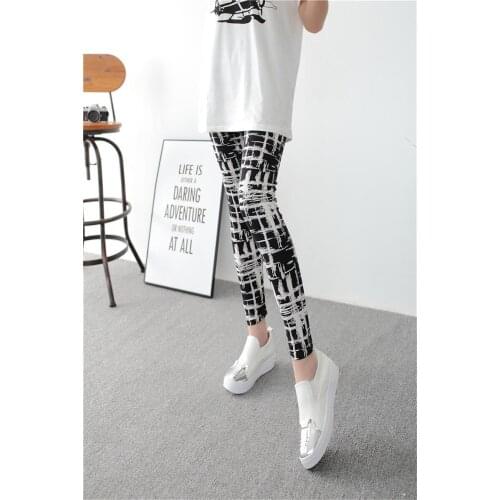 New Women Leggings Graffiti Printing Elastic Waist And Leg Pants Comfortable Warm Slim Ladies Long Legs