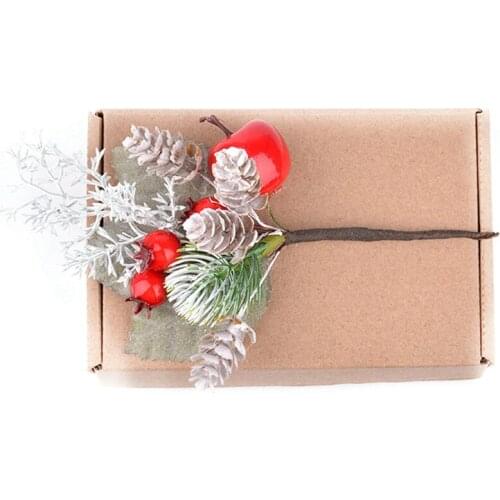 10pcs Christmas Decoration Simulation Pine Cone Bouquet, Artificial Handmade Fruit, Christmas Bouquet, Wreath, Artificial Plant
