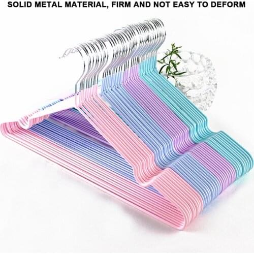 10pcs Children Adult Clothes Hanger Clothes Drying Rack Non-Slip Metal Shirt Hook Hangers Coat Hanger Clothes Accessories Rack