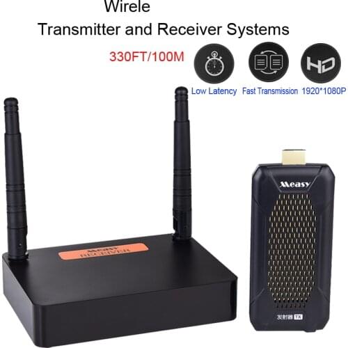 2.4GHz/5GHz FHD656 Mini 1080P 100m Wireless HD Audio Video Sender Transmitter Receiver Extender for HDCP1.4 HDTV Projector