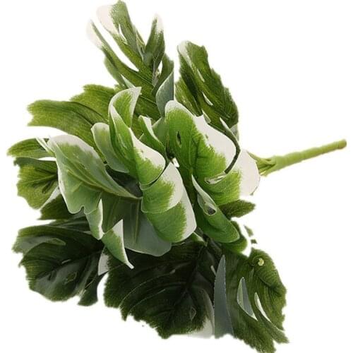 9 heads White net Autumn Decoration Artificial Plants Green Turtle Leaves Garden Home decor artificial grass plant