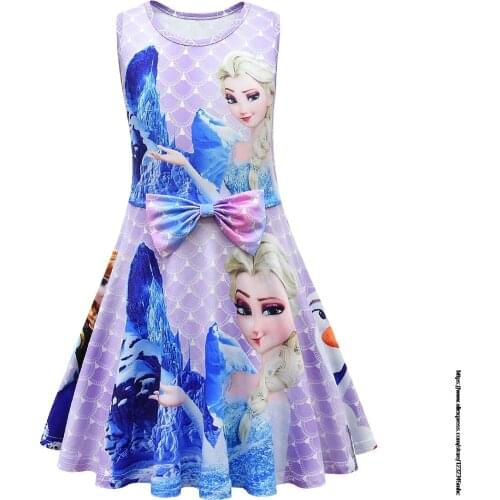 Disney Frozen Elsa Dress Girl Princess Dress Dress Birthday Party Dress Costumes for Kids Girls Clothes Fantasia Vestidos