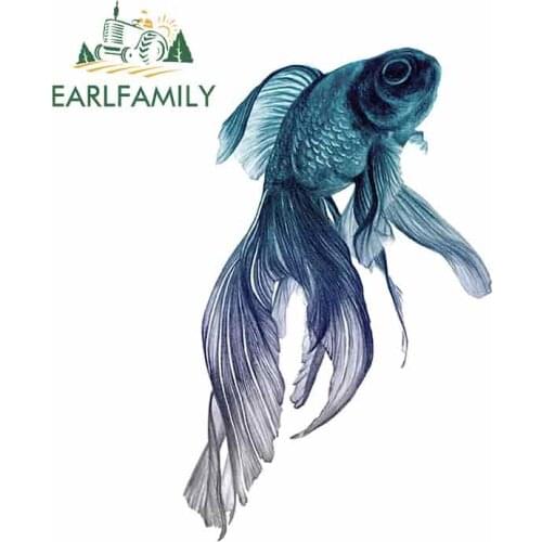 EARLFAMILY 13cm x 8.1cm For Fish Trunk Creative Car Stickers Vinyl Car Wrap Decal Motorcycle Interesting Graphics Decor