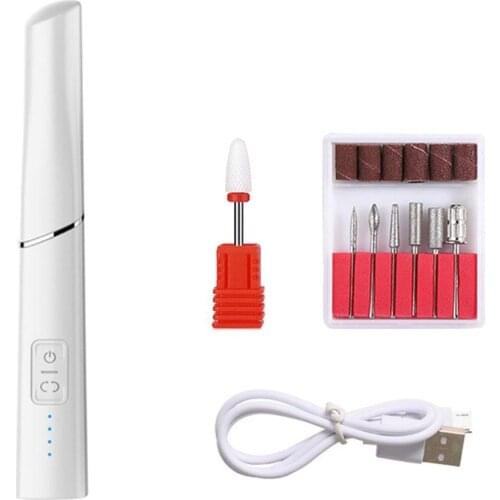 Electric Nail Drill Machine Mini Electric Nail Polisher Nail Equipment Polishing USB Charging Manicure Machine Nail Art Tools