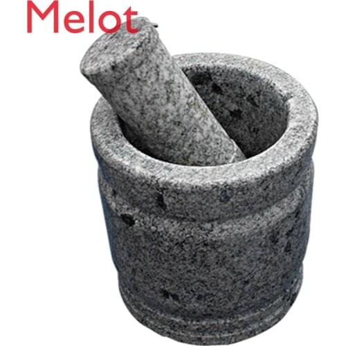 Chinese Natural Bluestone Garlic Press Household Garlic Masher Gallipot Meshed Garlic Device Fruit Grinding